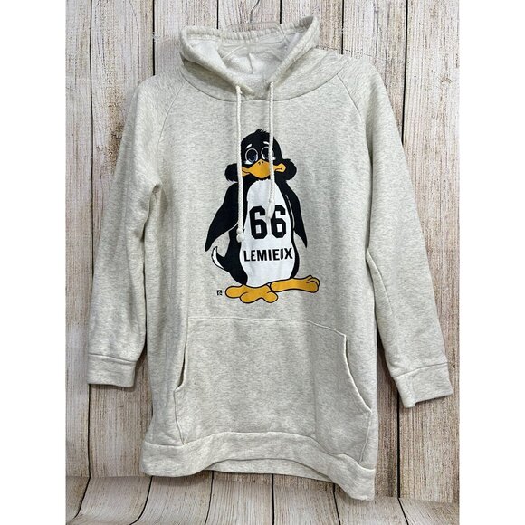 Mario Lemieux #66 Pittsburgh Penguins Pullover Hoodie Drawstring NHL Hockey - Picture 2 of 4